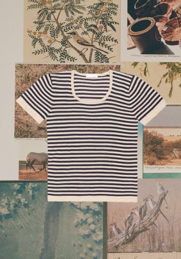 100% Baby Alpaca Stripe Shirt, Hesperios Sweater, Hesperios Knitwear, High-Quality Knitwear, Sustainable Wool Sweater, Sustainable Knitwear, Unisex Sweater, World's Best Sweater, Elevated Knitwear, Finest Wool Sweater, World’s Best Sweater, Stripe T-Shirt, Stripe Knitwear