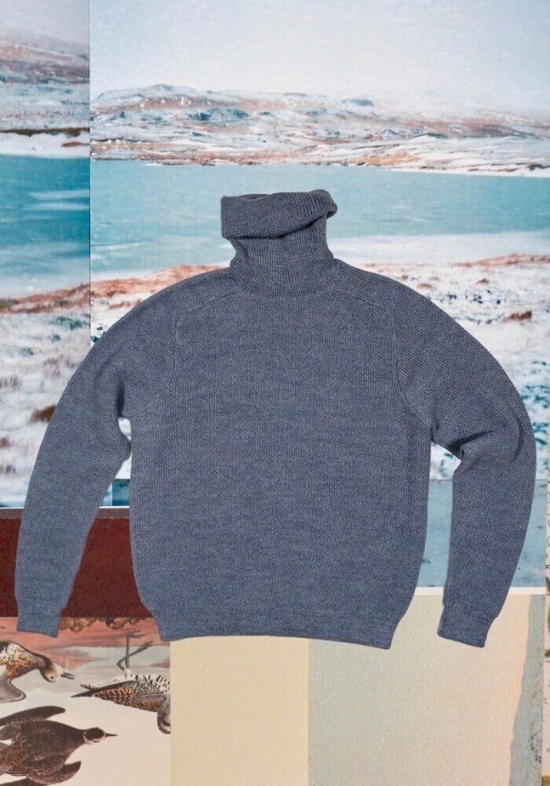 100% Baby Alpaca Sweater, Wool Sweater, Hesperios Sweater, Hesperios Knitwear, High-Quality Knitwear, Sustainable Wool Sweater, Sustainable Knitwear, Unisex Sweater, World's Best Sweater, Elevated Knitwear, Finest Wool Sweater, World’s Best Sweater, Blue Sweater. Turtleneck
