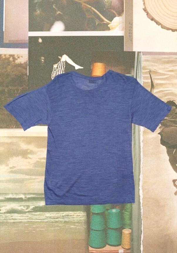 100% Silk T-Shirt, Hesperios T-Shirt Hesperios Sweater, Hesperios Knitwear, High-Quality Knitwear, Sustainable Wool Sweater, Sustainable Knitwear, Unisex Sweater, World's Best Sweater, Elevated Knitwear, Finest Wool Sweater, World’s Best Sweater, Blue T-Shirt