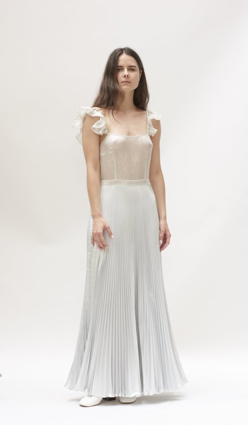 Lidia Dress Silver Metallic