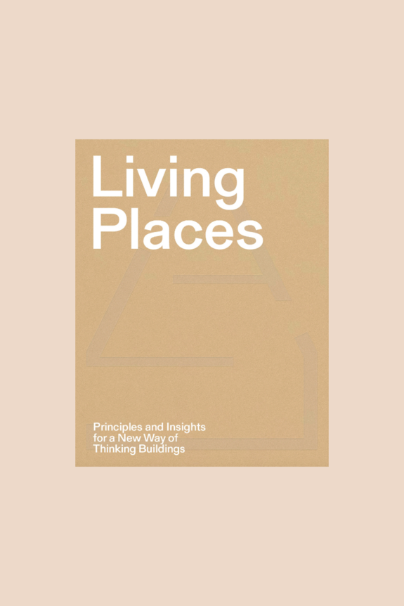 A minimalist book cover in beige featuring large white text reading 