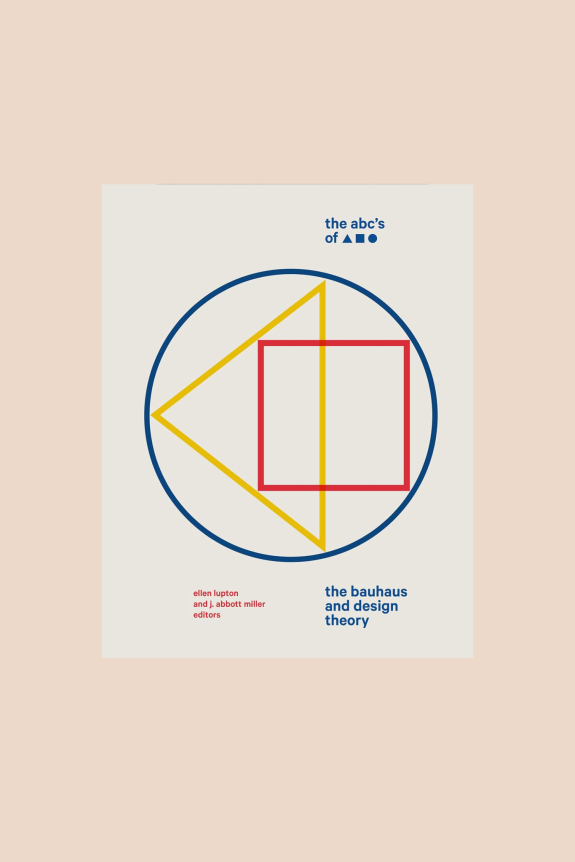 The image features the cover of a design book titled 