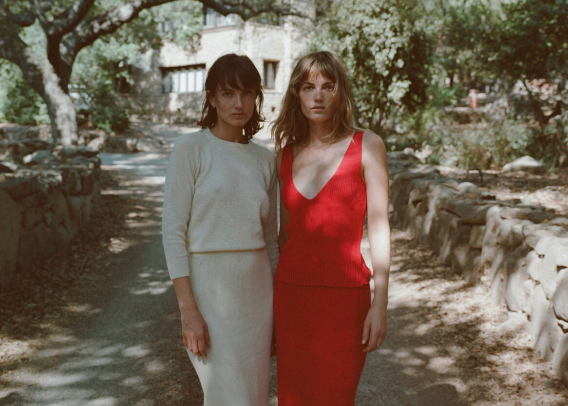 Miranda and Elektra Kilbey of Say Lou Lou wearing Hesperios Knit Library